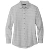 Mercer+Mettle Women's Gusty Grey End On End Long Sleeve Stretch Woven Shirt