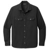 Mercer+Mettle Men's Deep Black Long Sleeve Twill Overshirt