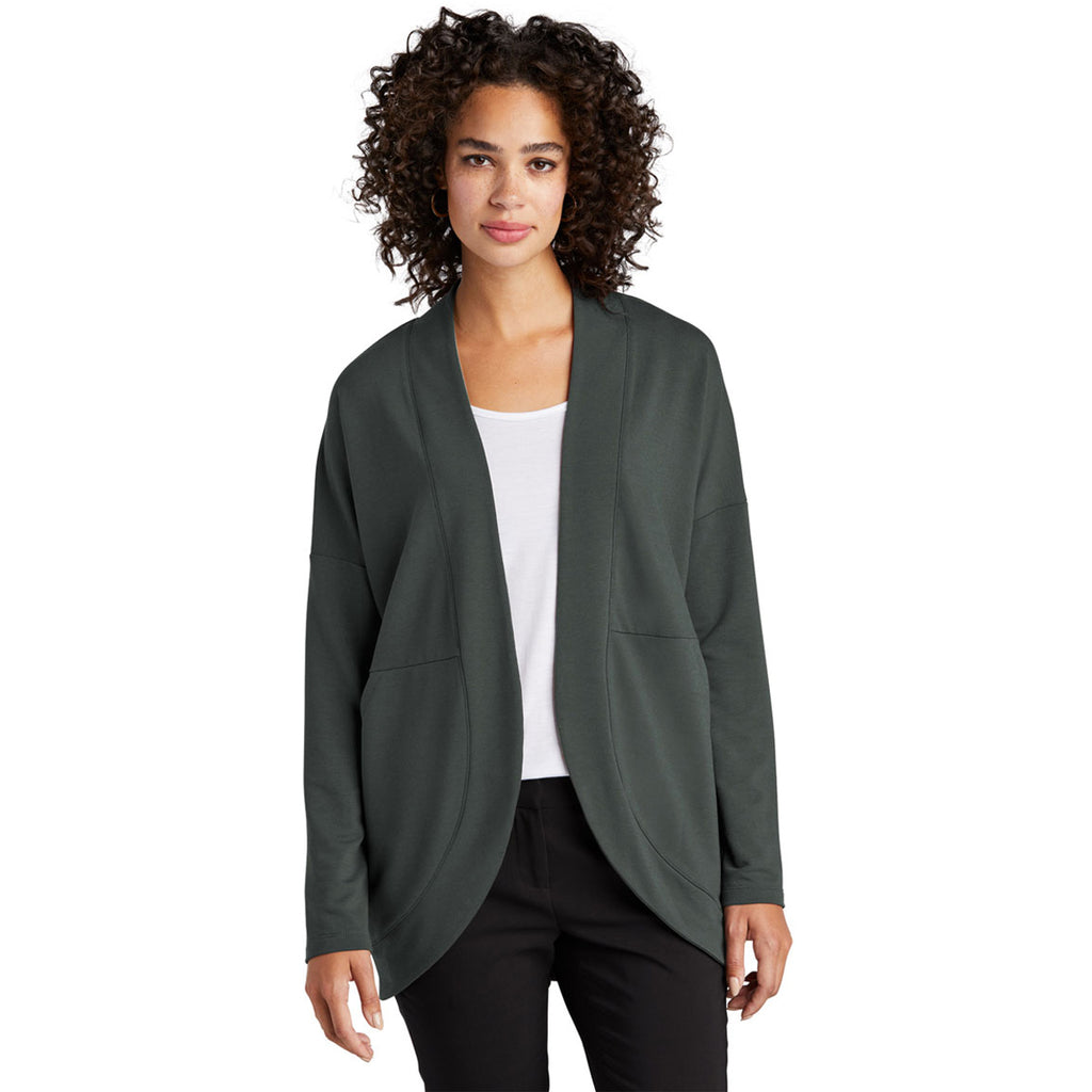 Mercer+Mettle Women's Anchor Grey Stretch Open-Front Cardigan