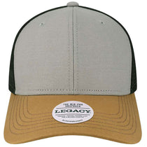 Legacy Grey/Caramel/Black Mid-Pro Snapback Trucker Cap