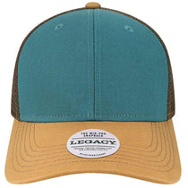 Legacy Marine/Camel/Brown Mid-Pro Snapback Trucker Cap