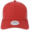 Legacy Melange Scarlet/White Mid-Pro Snapback Trucker Cap