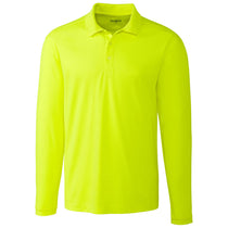 Clique Men's Hi-Vis Yellow Long Sleeve Spin Pique Polo