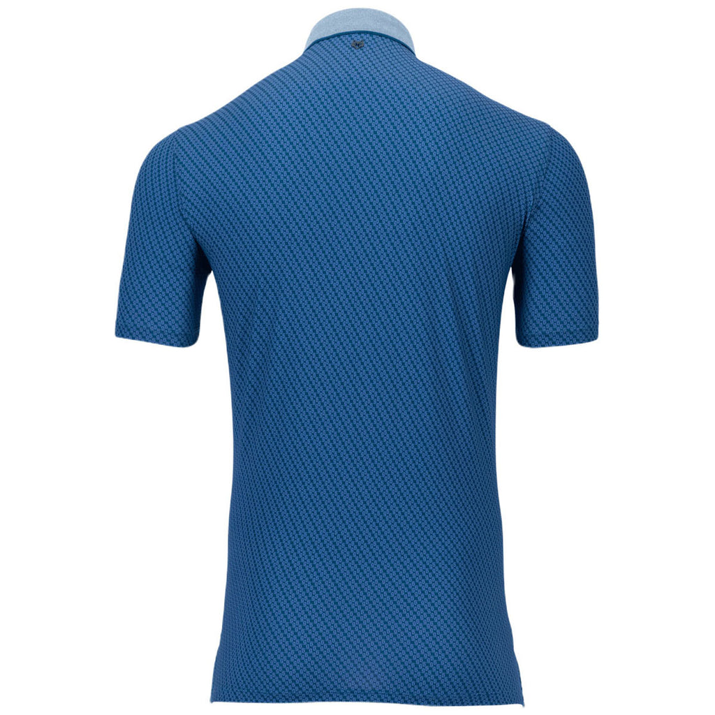 Greyson Men's Sea Turtle Blue Wolf Tails Polo