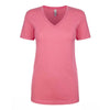 Next Level Women's Hot Pink Ideal V-Neck Tee