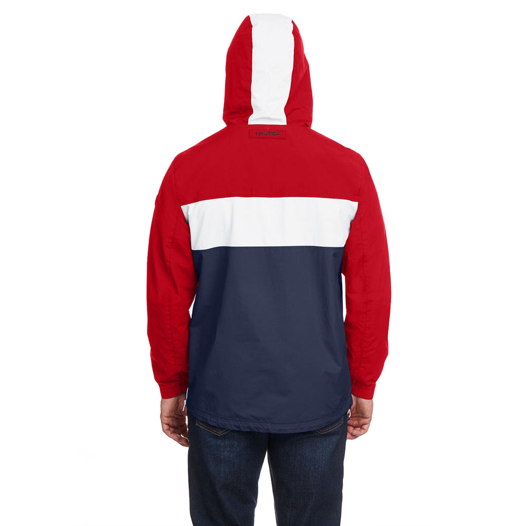 Nautica Unisex Nautica Navy/White/True Red Windward Pullover Anorak