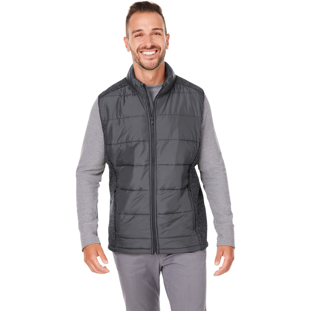 Nautica Men's Graphite/Graphite Heather Harbor Puffer Vest