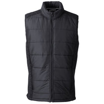 Nautica Men's Black/Black Heather Harbor Puffer Vest