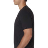 Next Level Men's Black Premium Fitted Short-Sleeve V-Neck Tee