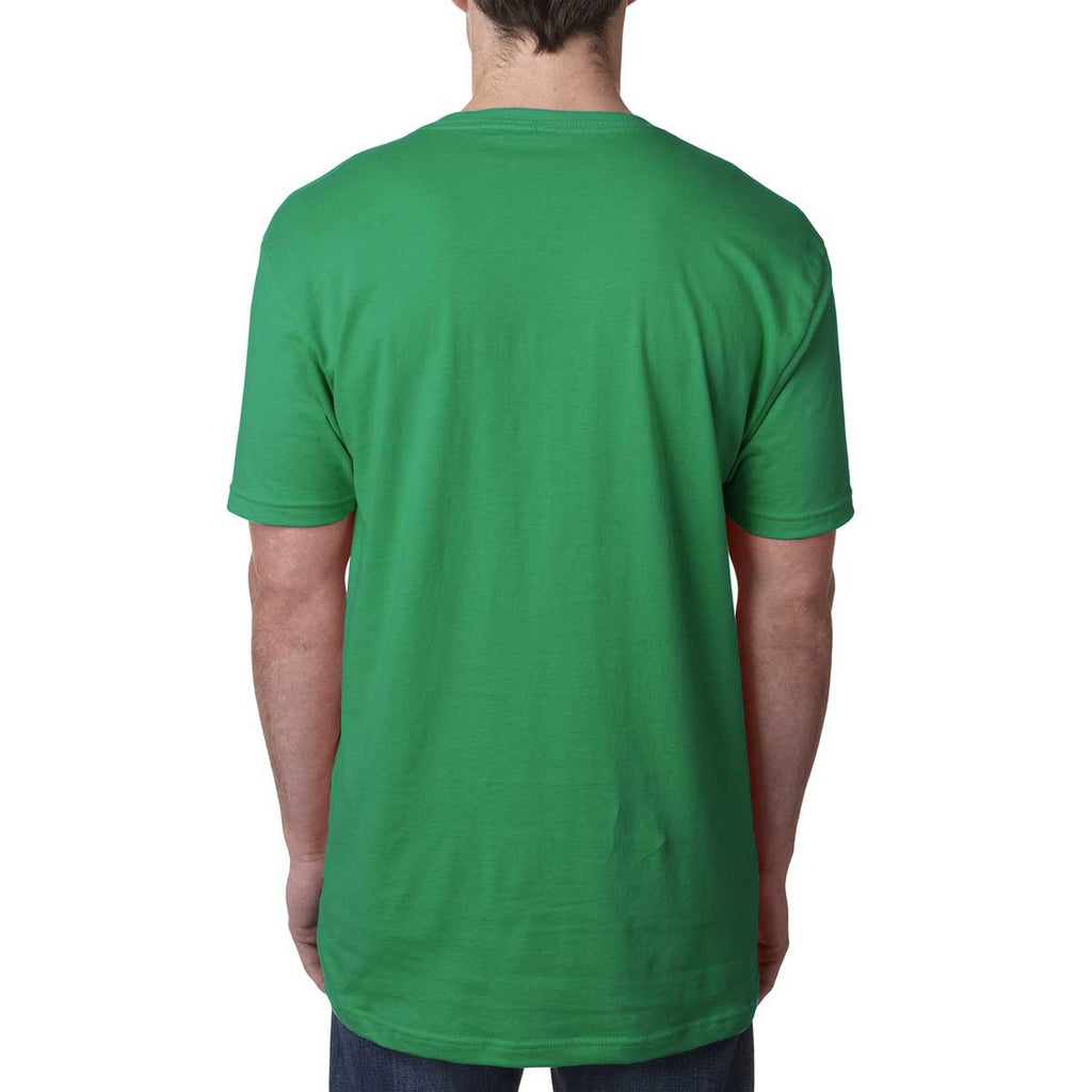 Next Level Men's Kelly Green Premium Fitted Short-Sleeve V-Neck Tee