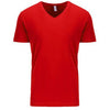 Next Level Men's Red Premium Fitted Short-Sleeve V-Neck Tee