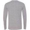 Next Level Men's Heather Grey Premium Fitted Long-Sleeve Crew Tee