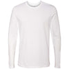 Next Level Men's White Premium Fitted Long-Sleeve Crew Tee