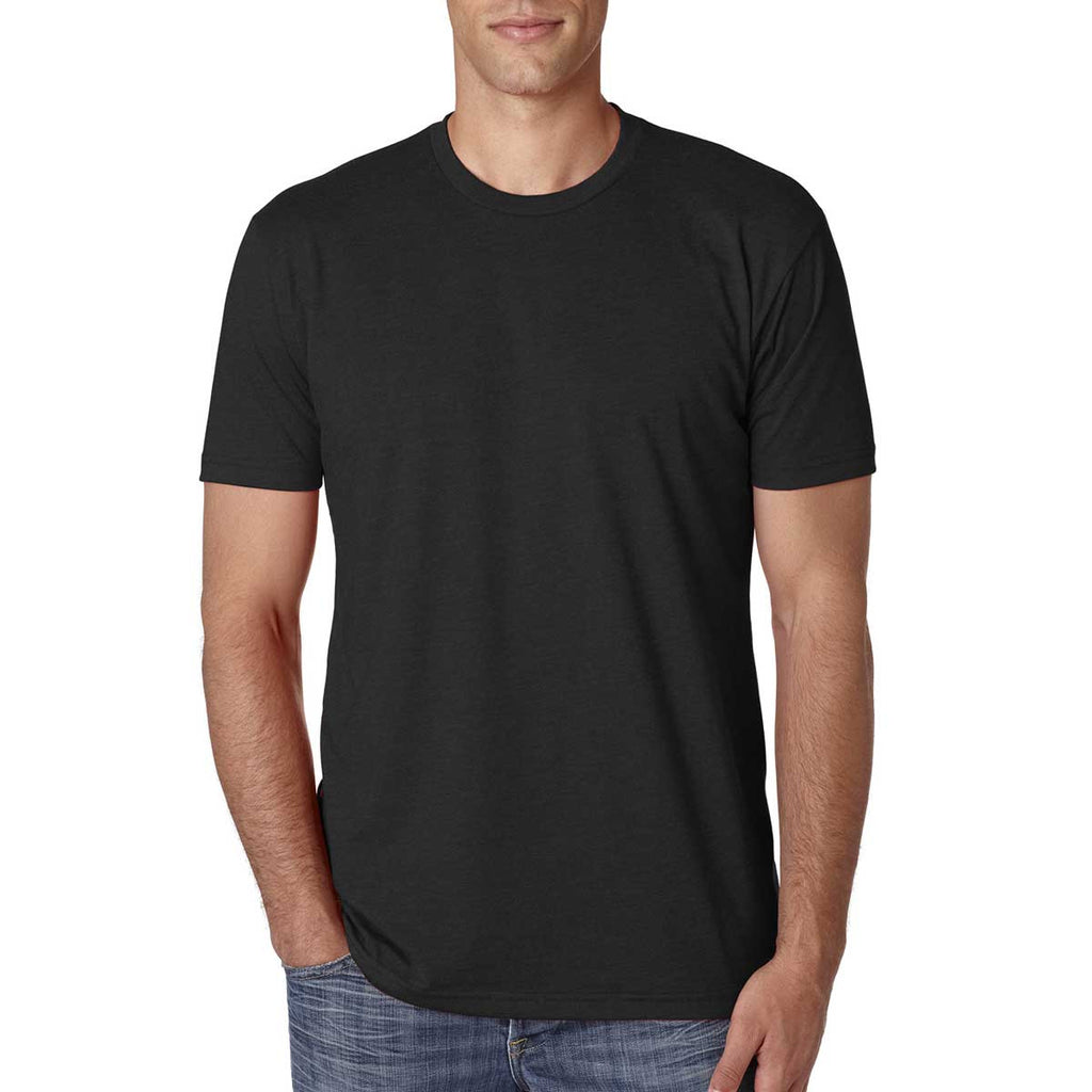 Next Level Men's Black Premium Fitted CVC Crew Tee