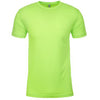 Next Level Men's Neon Heather Green Premium Fitted CVC Crew Tee