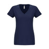 Next Level Women's Midnight Navy Sueded V-Neck Tee