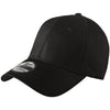 New Era 39THIRTY Black Structured Stretch Cotton Cap