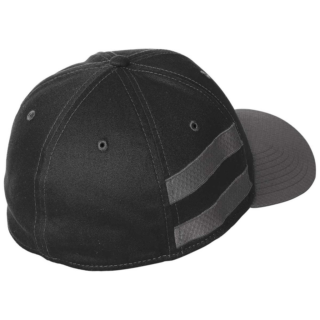 New Era Black/Graphite Stretch Cotton Striped Cap