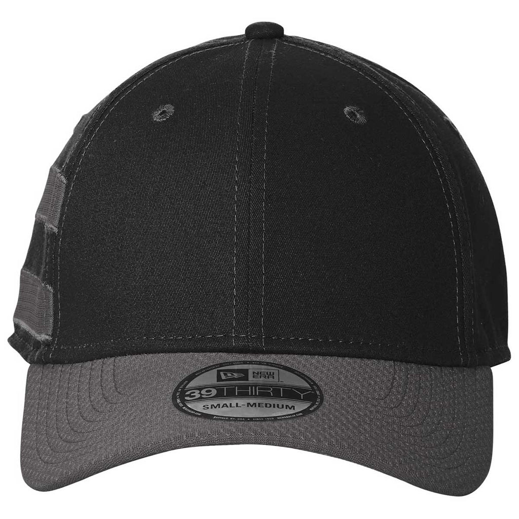 New Era Black/Graphite Stretch Cotton Striped Cap