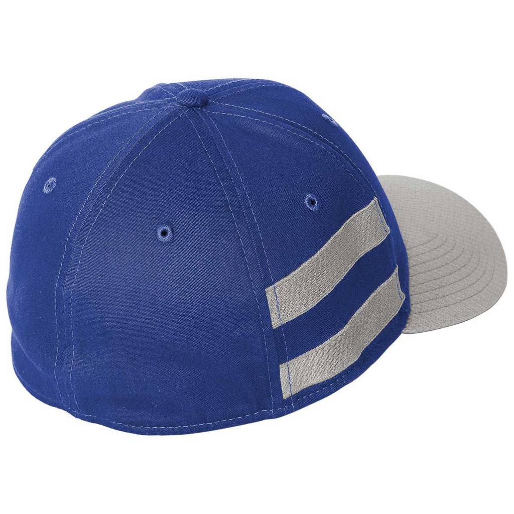 New Era Royal/Grey Stretch Cotton Striped Cap