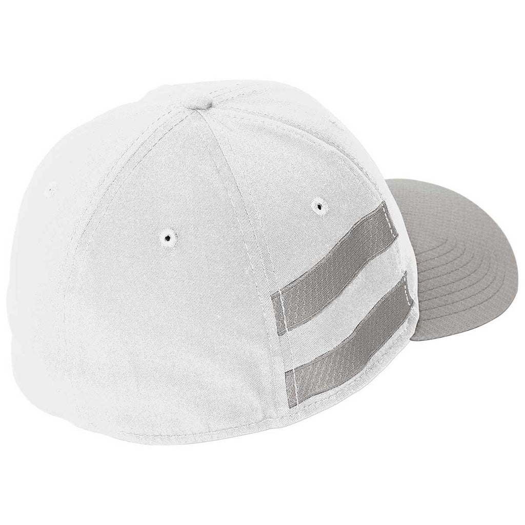 New Era White/Grey Stretch Cotton Striped Cap