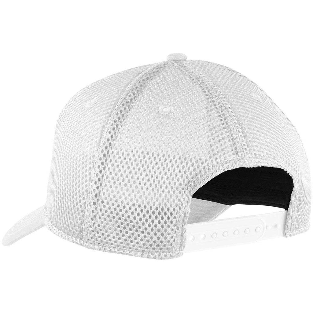 New Era 9FORTY White Snapback Contrast Front Mesh Cap