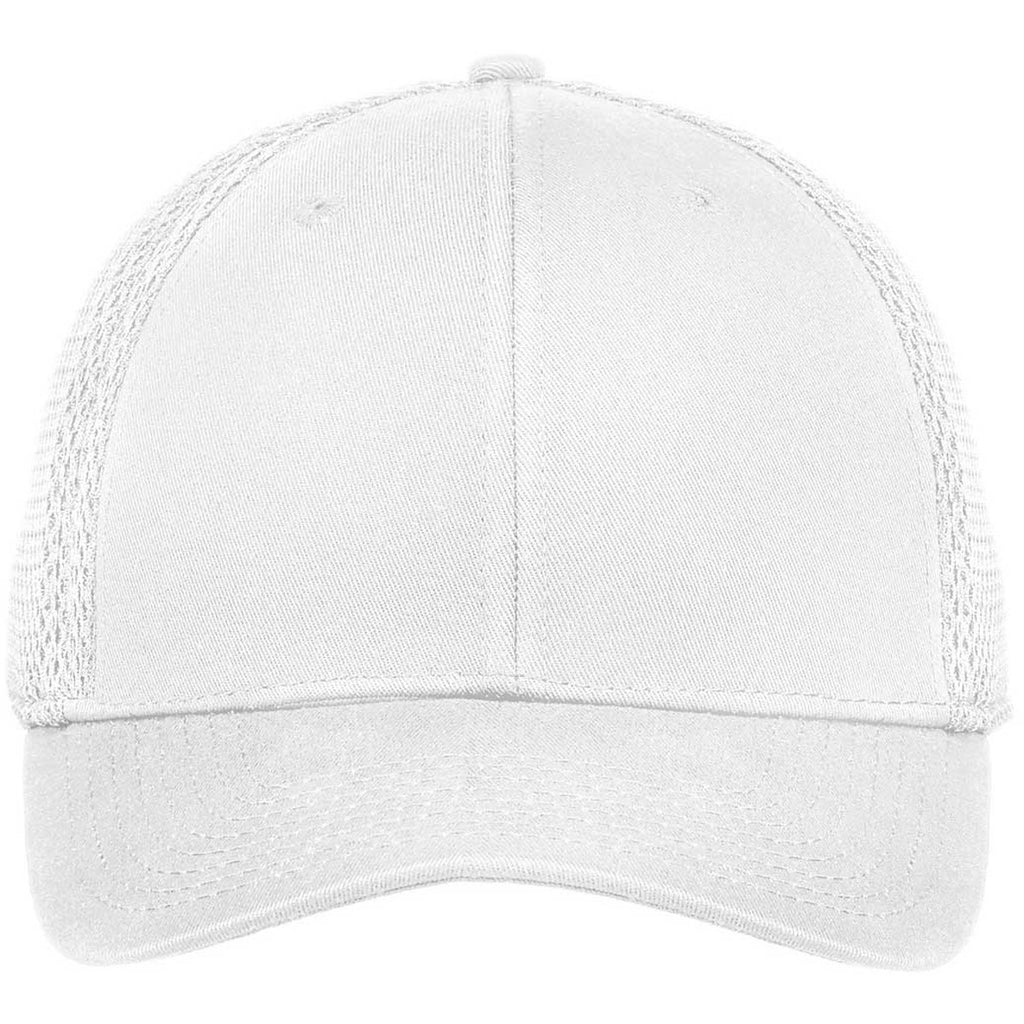 New Era 9FORTY White Snapback Contrast Front Mesh Cap