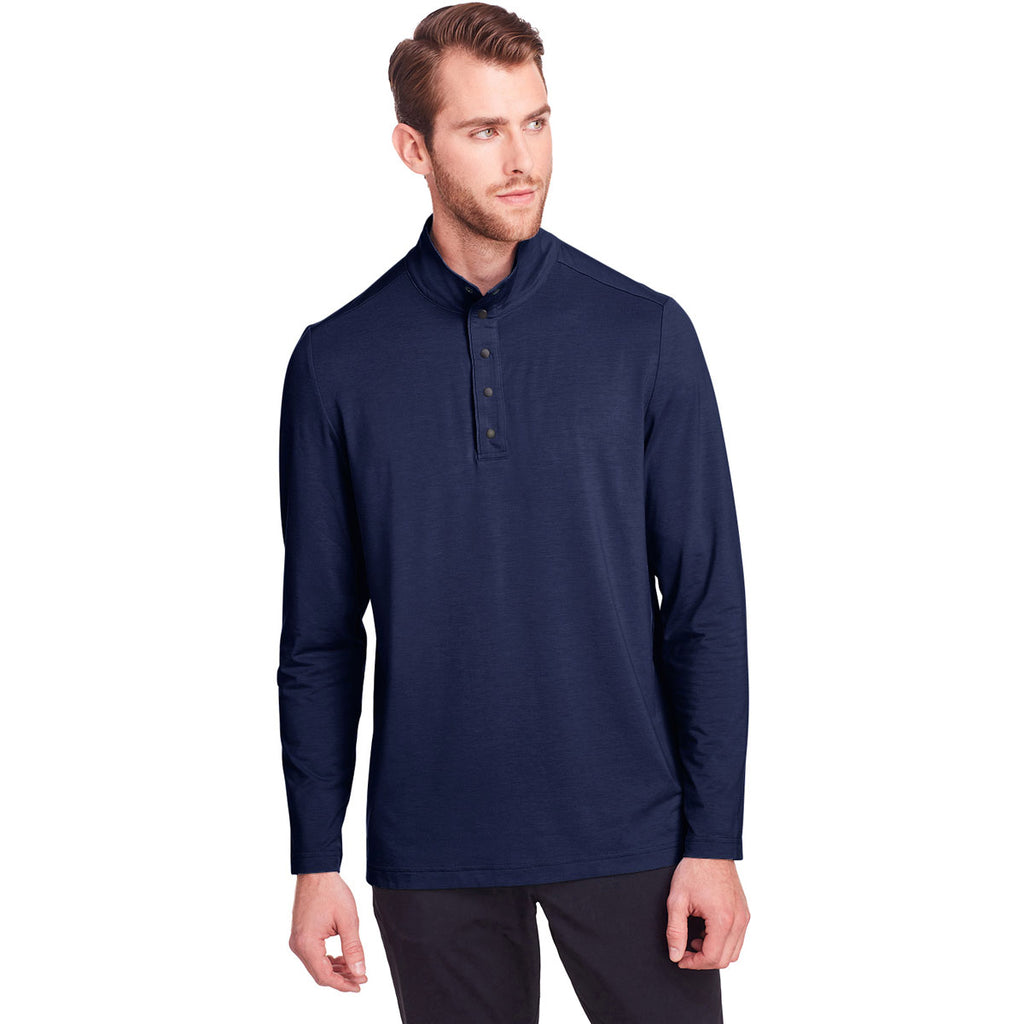 North End Men's Classic Navy Jaq Snap-Up Stretch Performance Pullover