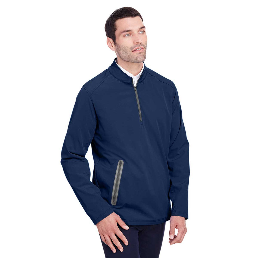 North End Men's Classic Navy/Carbon Quest Stretch Quarter-Zip