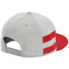 New Era Shadow Heather/Scarlet Striped Flat Bill Snapback Cap