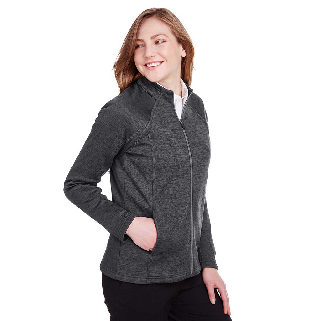 North End Women's Black Heather/Carbon Flux 2.0 Full-Zip Jacket