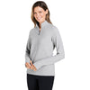 North End Women's Platinum Heather Spirit Textured Quarter Zip