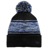 New Era Black/Royal Knit Chilled Pom Beanie