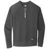 New Era Men's Black Heather Sueded Cotton Blend Quarter Zip Pullover