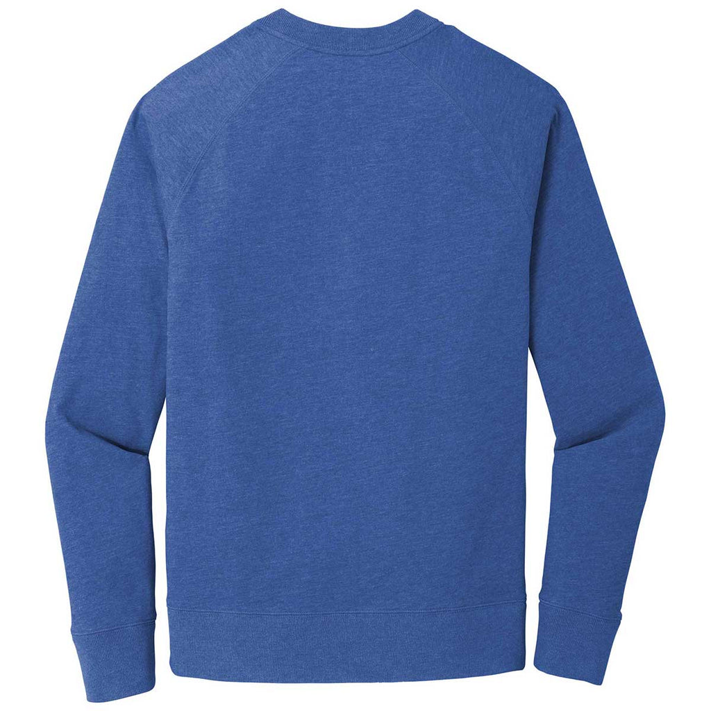 New Era Men's Royal Heather Sueded Cotton Blend Quarter Zip Pullover