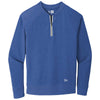 New Era Men's Royal Heather Sueded Cotton Blend Quarter Zip Pullover