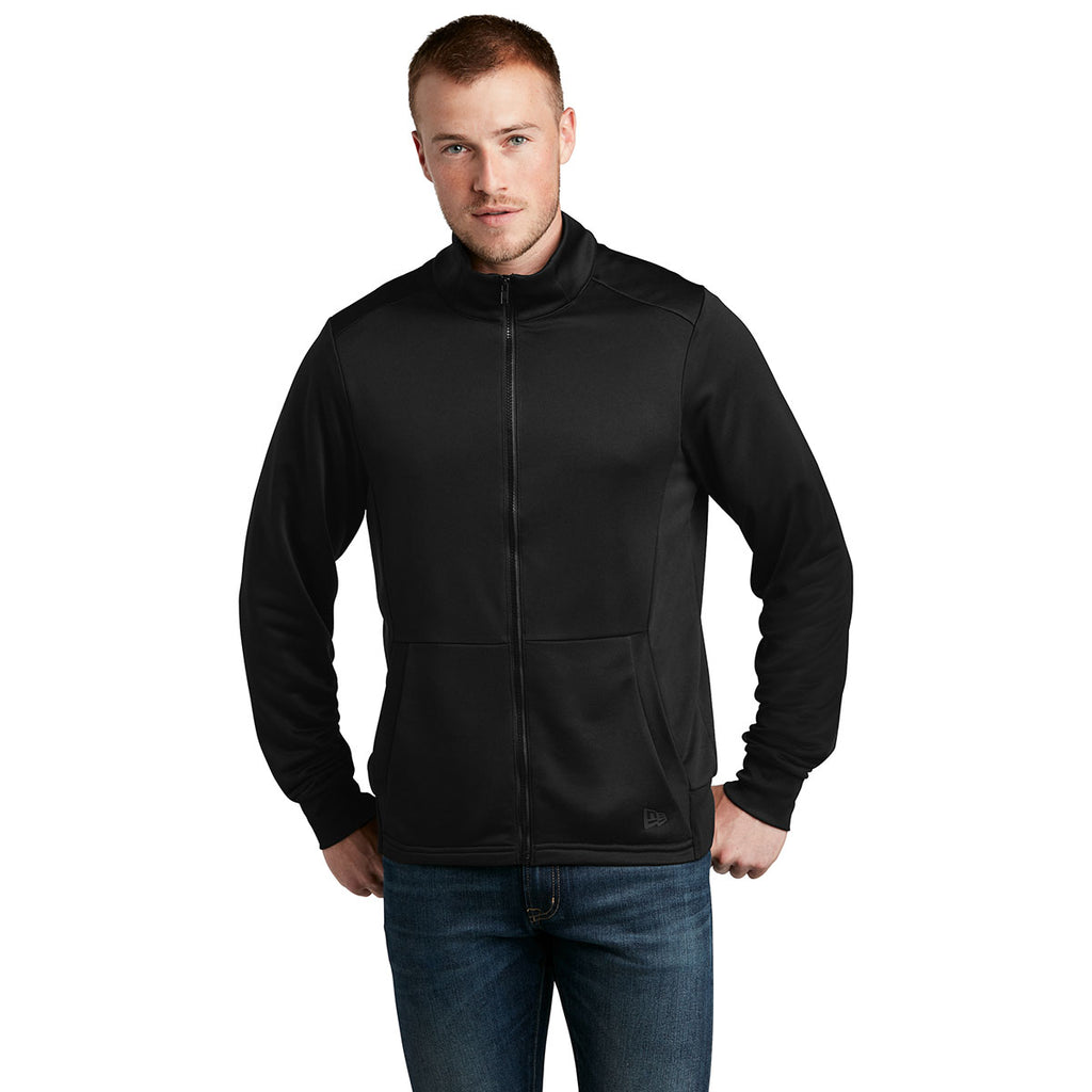 New Era Men's Black Performance Terry Full-Zip