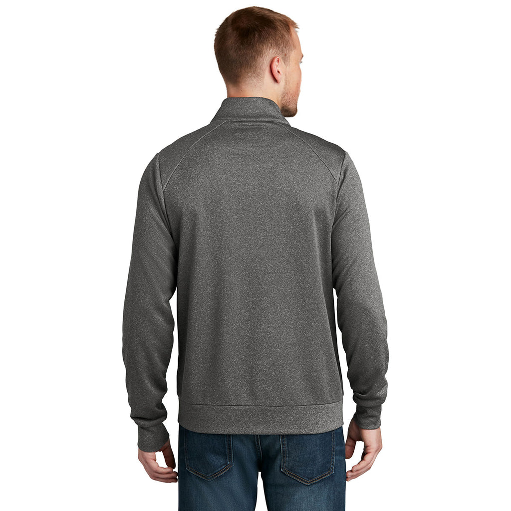 New Era Men's Graphite Heather Performance Terry Full-Zip