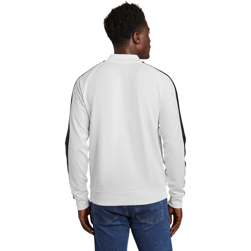 New Era Men's White/Black Track Jacket