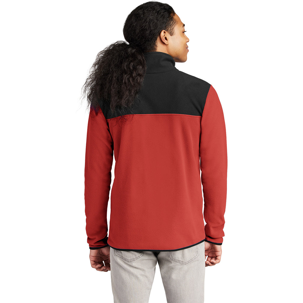 The North Face Men's Rage Red/ TNF Black Glacier 1/4-Zip Fleece