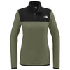 The North Face Women's New Taupe Green/ TNF Black Glacier 1/4-Zip Fleece