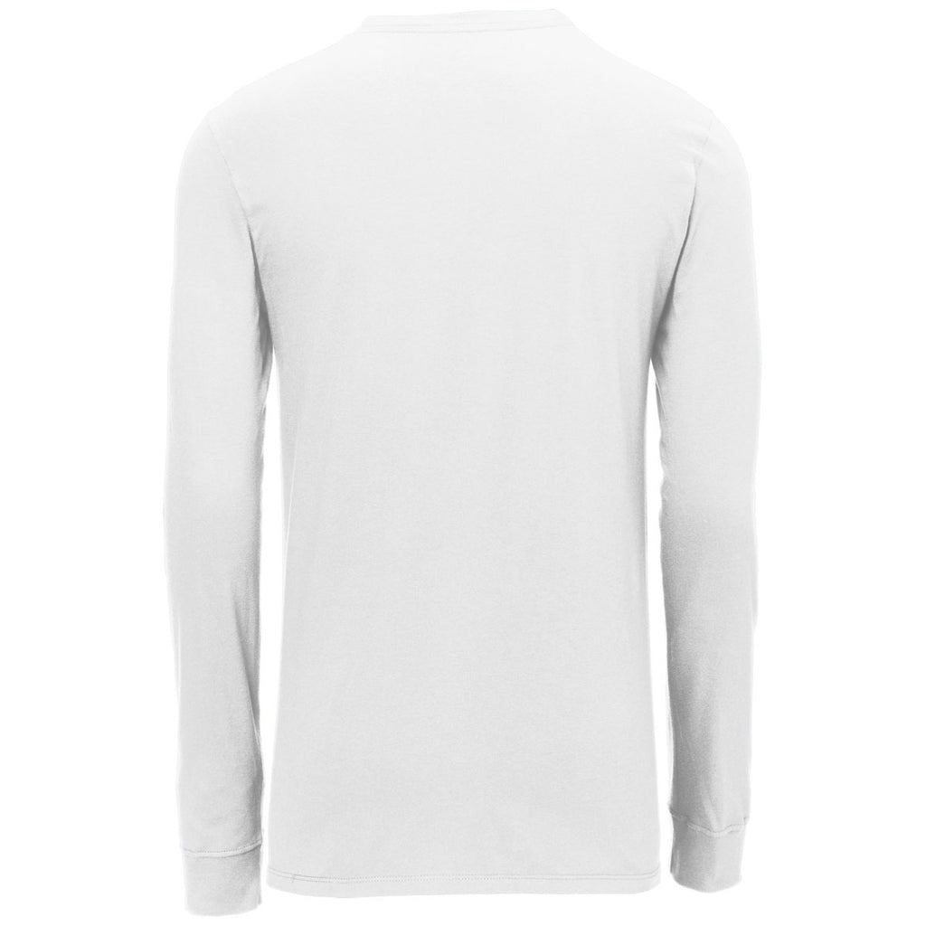 Nike Men's White Dri-FIT Cotton/Poly Long Sleeve Tee