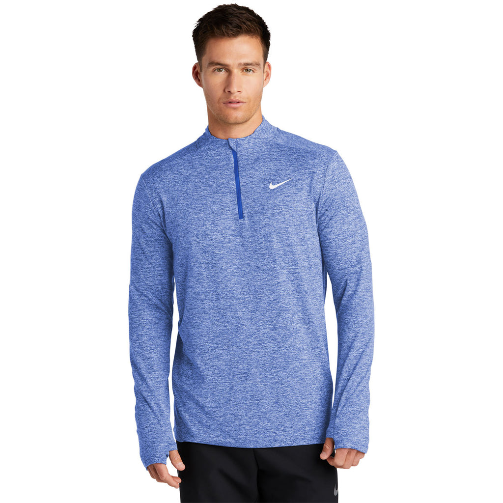 Nike Men's Royal Heather Dri-FIT Element 1/2 Zip Top