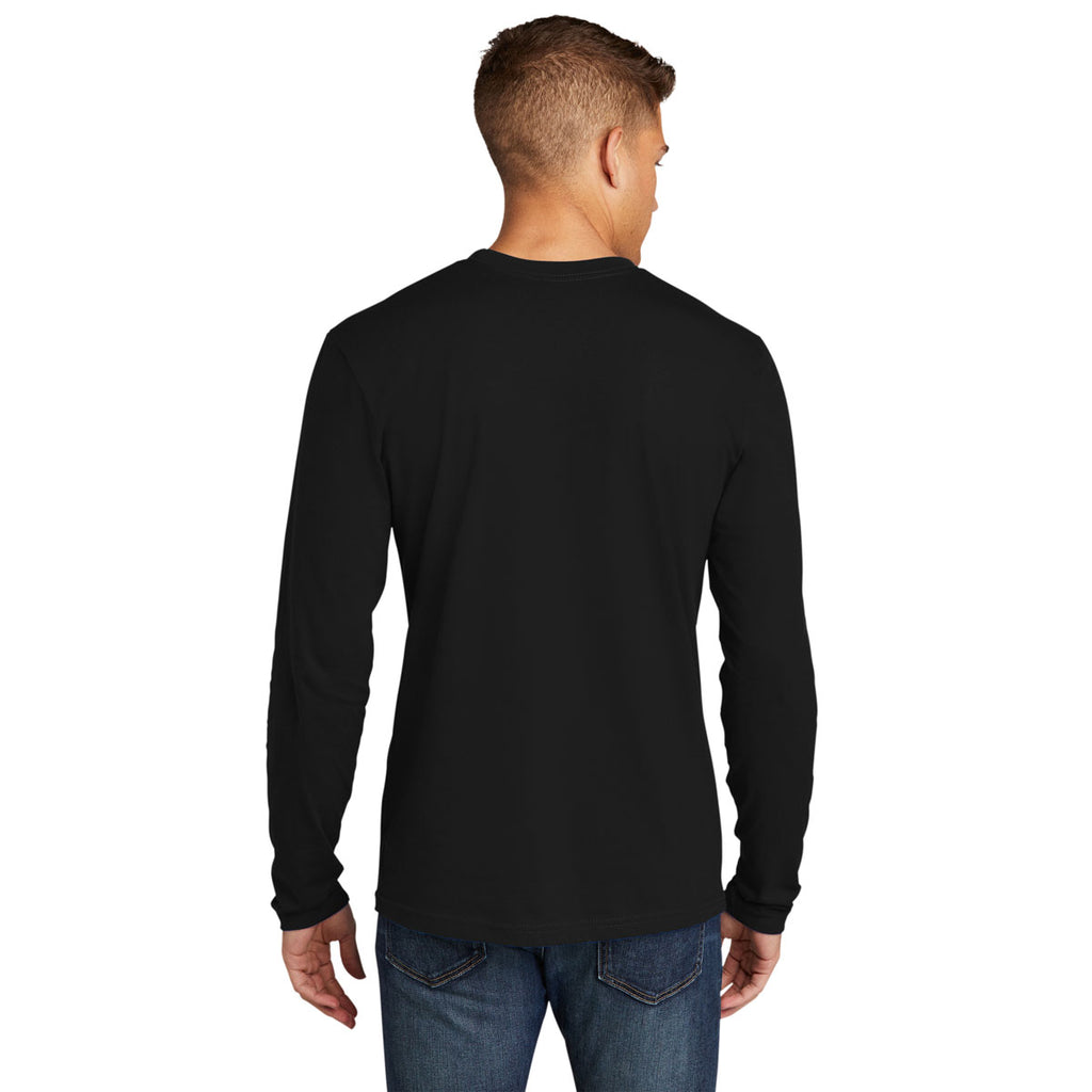 Next Level Men's Black Cotton Long Sleeve Tee