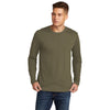 Next Level Men's Military Green Cotton Long Sleeve Tee