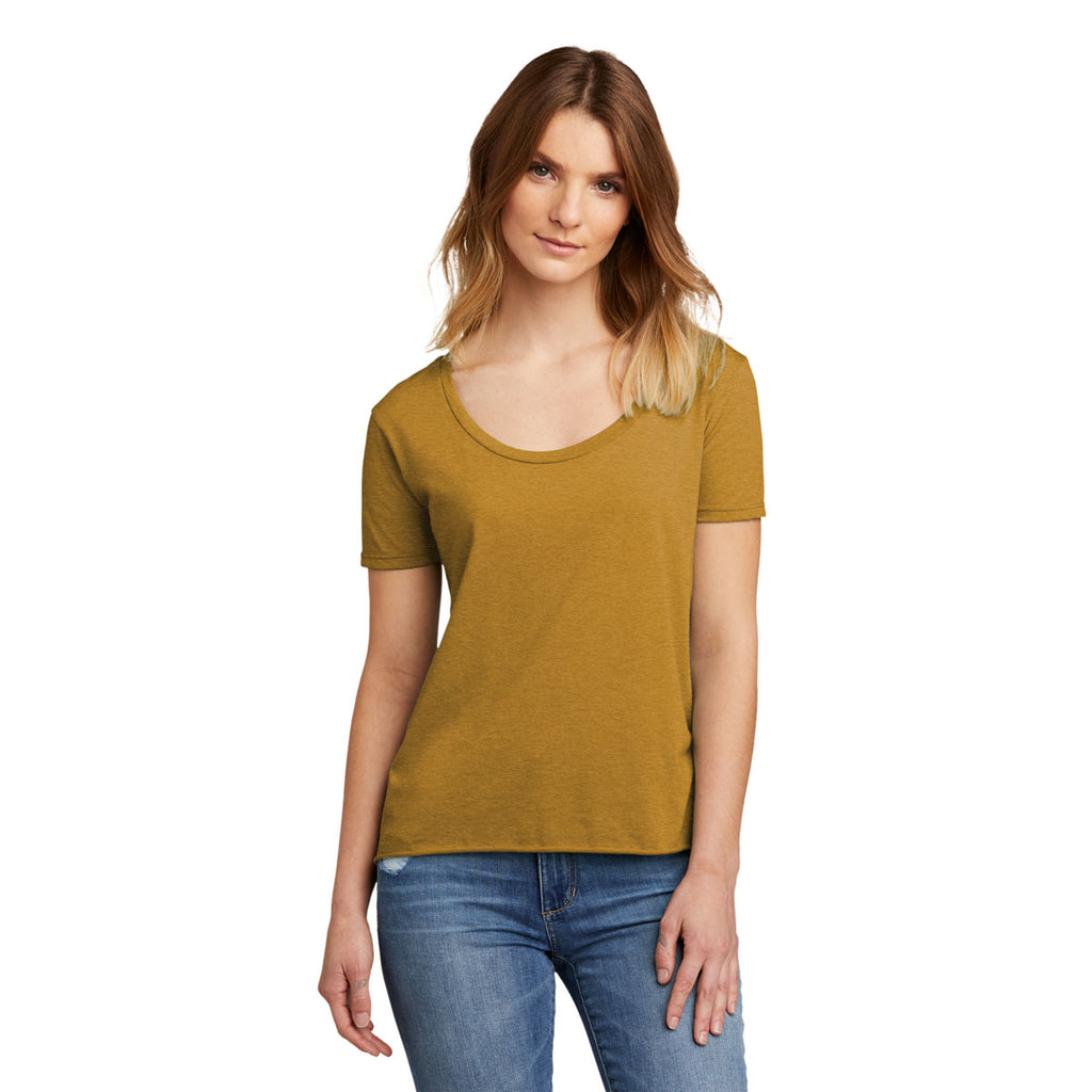 Next Level Women's Antique Gold Festival Scoop Neck Tee