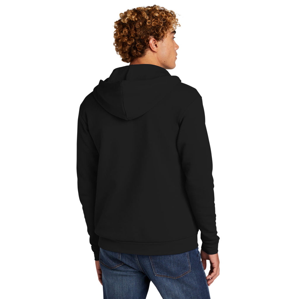 Next Level Unisex Black Beach Fleece Full-Zip Hoodie