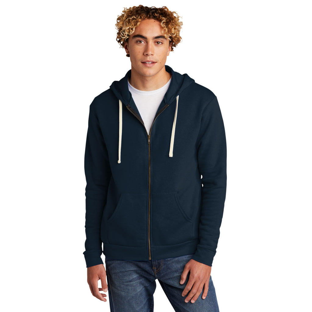 Next Level Unisex Midnight Navy Beach Fleece Full-Zip Hoodie