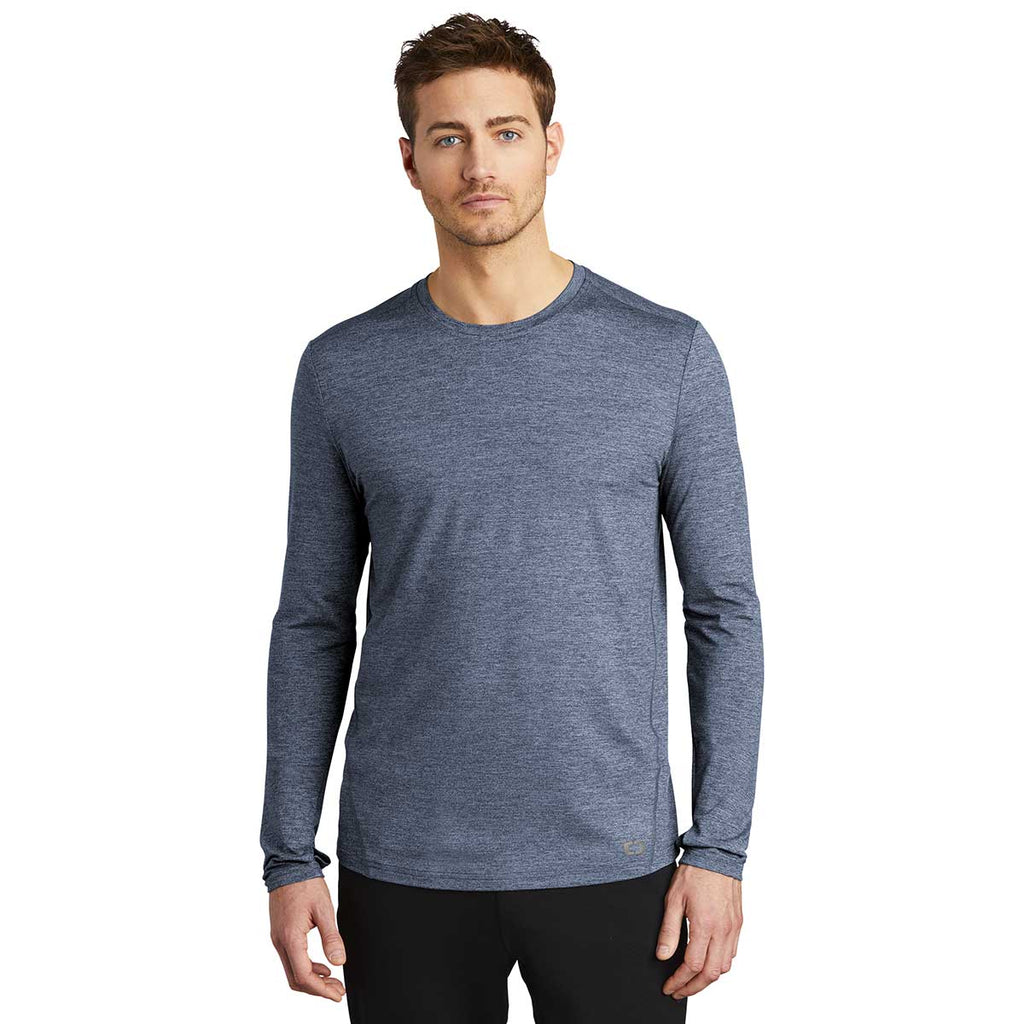 OGIO Men's Blue Indigo Heather Endurance Force Long Sleeve Tee