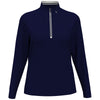 Original Penguin Women's Black Iris Blue Clubhouse Mock Pullover